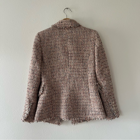 WHBM | Pink Tweed Double Breasted Studio Blazer Jacket | 2 - Picture 4 of 5